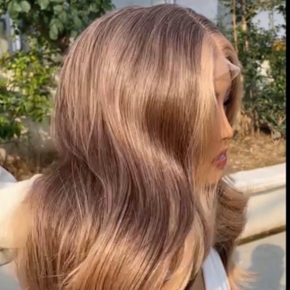 24” Ash Blonde Synthetic Lace Front Wig Long Straight Grey Lace Front Synthetic - Picture 8 of 11